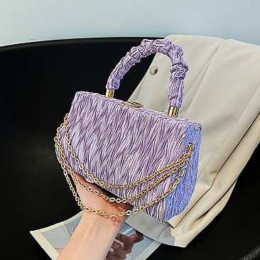 Women Ladies Satin Crystal Bridal Handbag Clutch Party Wedding